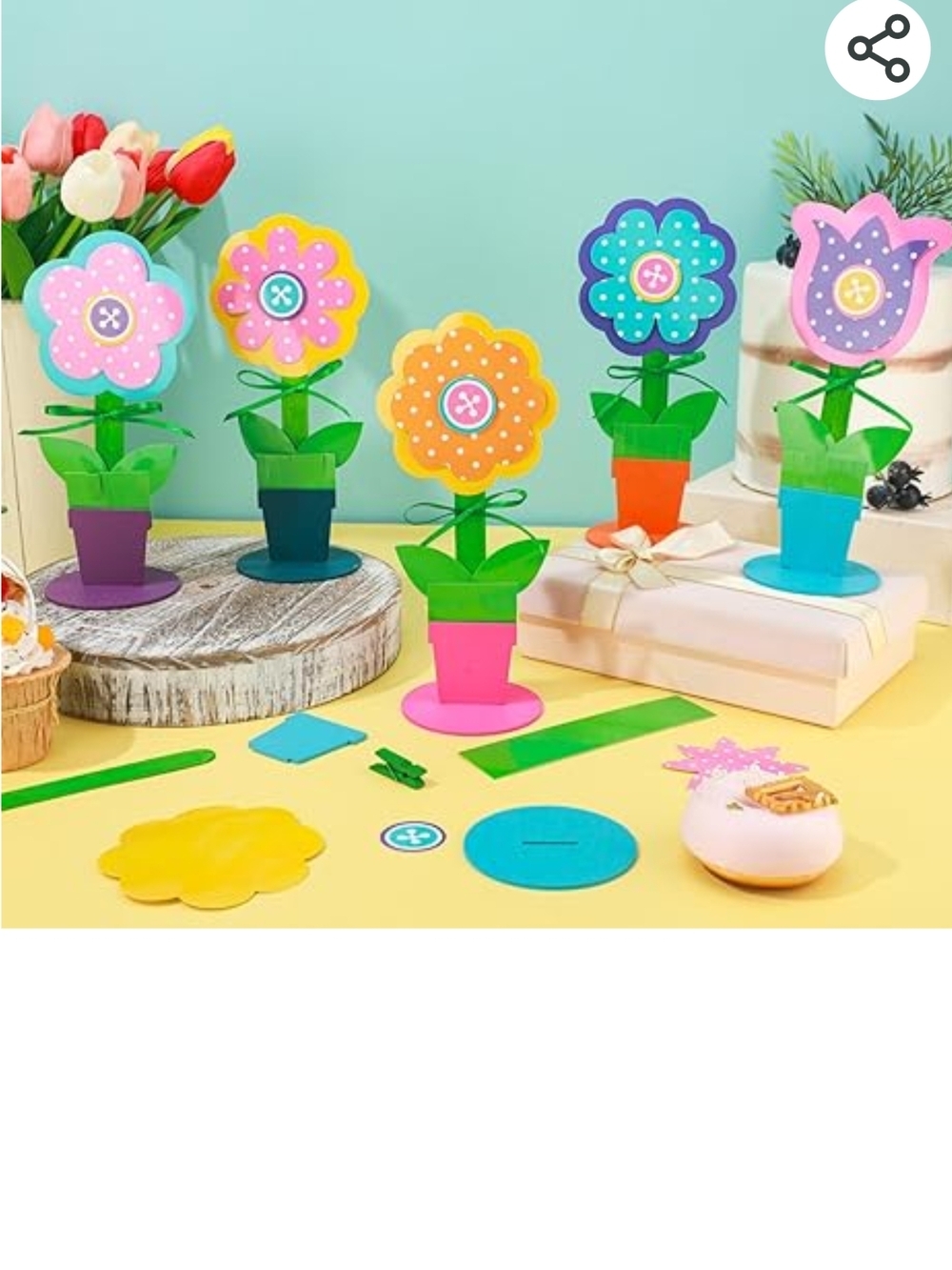 30 Sets Picture Holder Craft Kit For Kids Bulk Flower Recipe (40